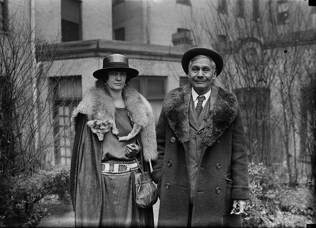 Jackson Barnett and wife: Jackson Barnett, the world's richest Indian, with wife at White House.