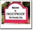 Frostproof-welcome: Frostproof Florida welcome sign
