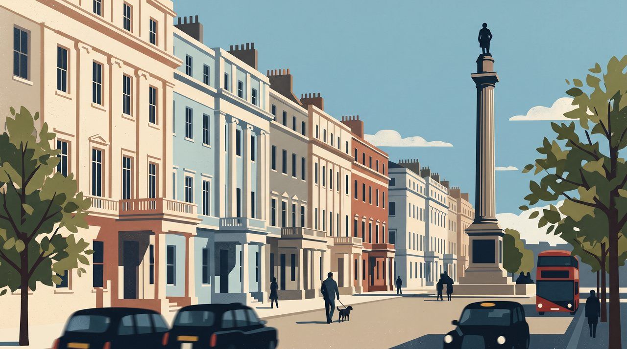 AI illustration: Carlton House Terrace, London