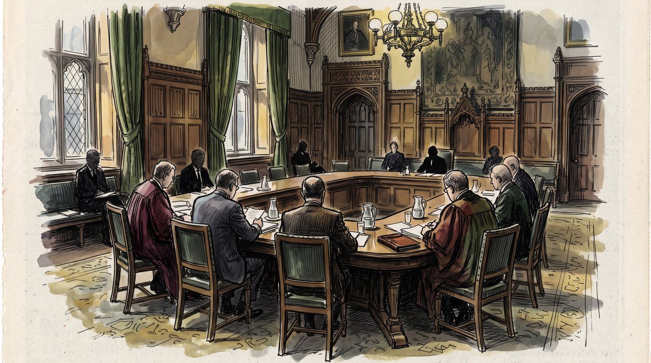 AI illustration: The Committee for Privileges room in the House of Lords, Westminster