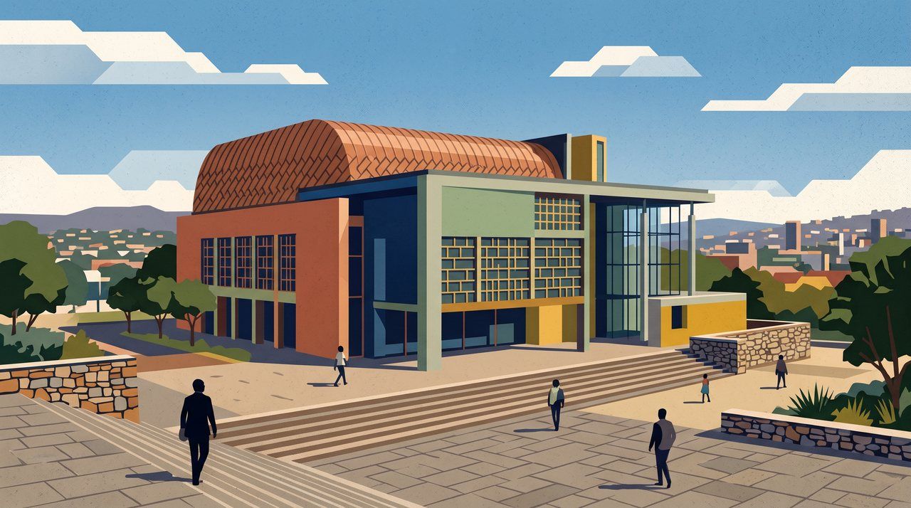 AI illustration: The Constitutional Court of South Africa in Johannesburg
