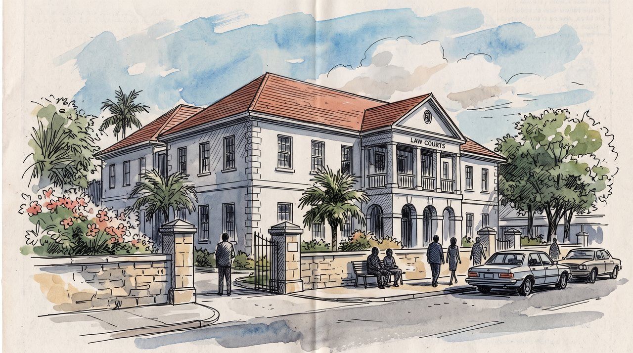 AI illustration: The courthouse in George Town, Grand Cayman