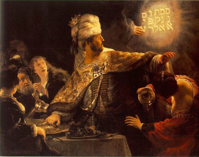 Belshazzar's Feast label QS:Lit,"Il festino di Baldassarre" label QS:Lfr,"Le Festin de Balthazar" label QS:Lpl,"Uczta Ba: Belshazzar's Feast label QS:Lit,"Il festino di Baldassarre