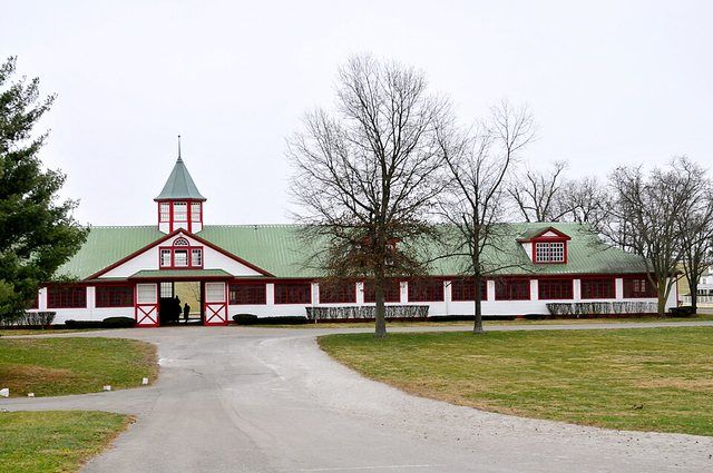 Calumet farm 2012: View of stables at Calumet Farm, Lexington, KY