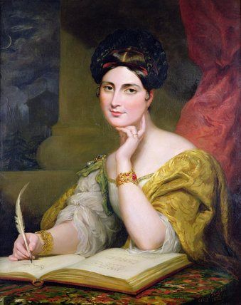 Caroline Norton: Caroline Norton (1808-77) society beauty and author by GH, Chatsworth Coll.
