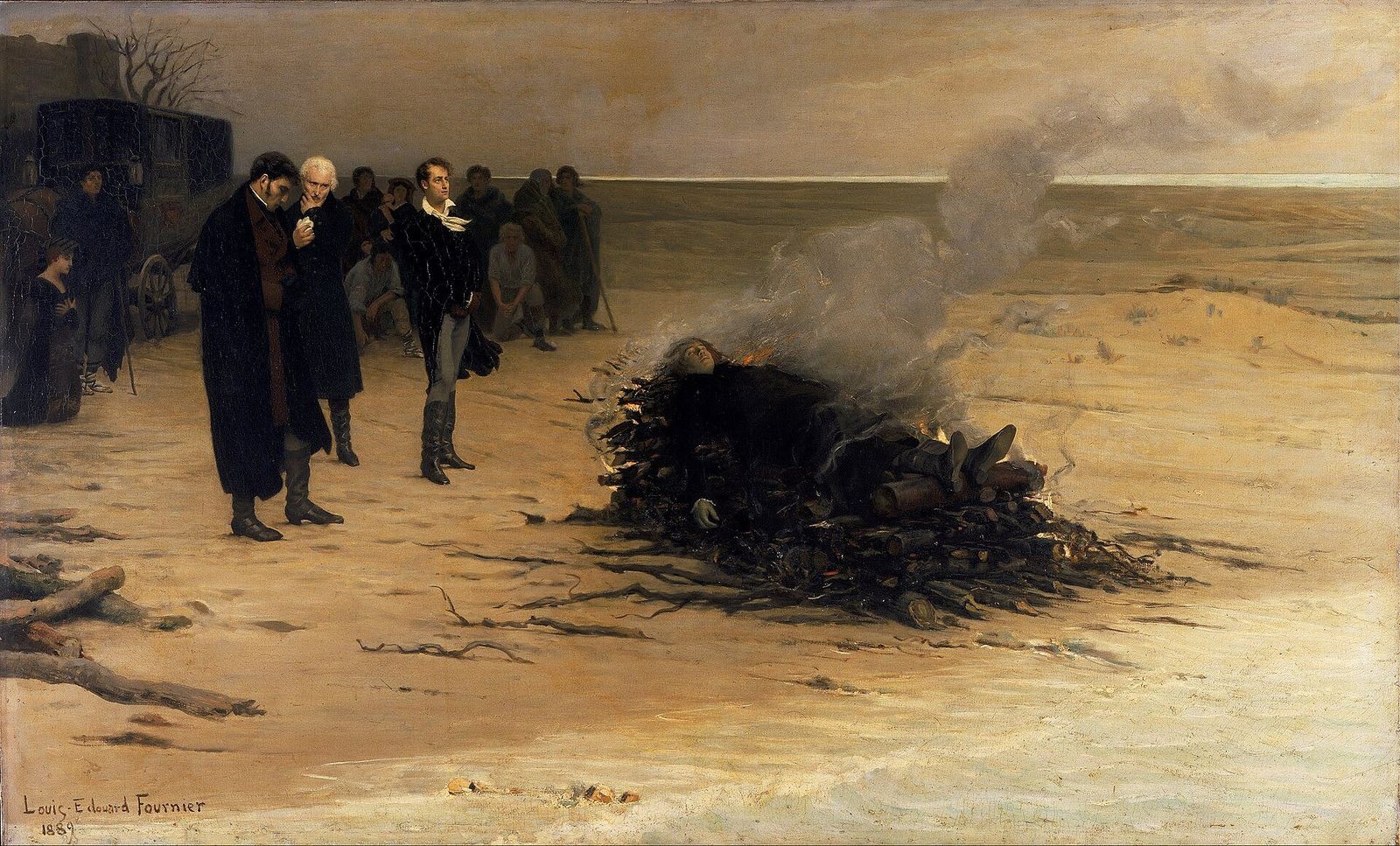 The Funeral of Shelley, painting by Louis Édouard Fournier