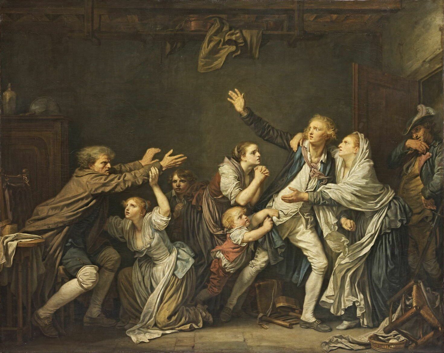 The Father’s Curse: The Ungrateful Son, painting by Jean-Baptiste Greuze