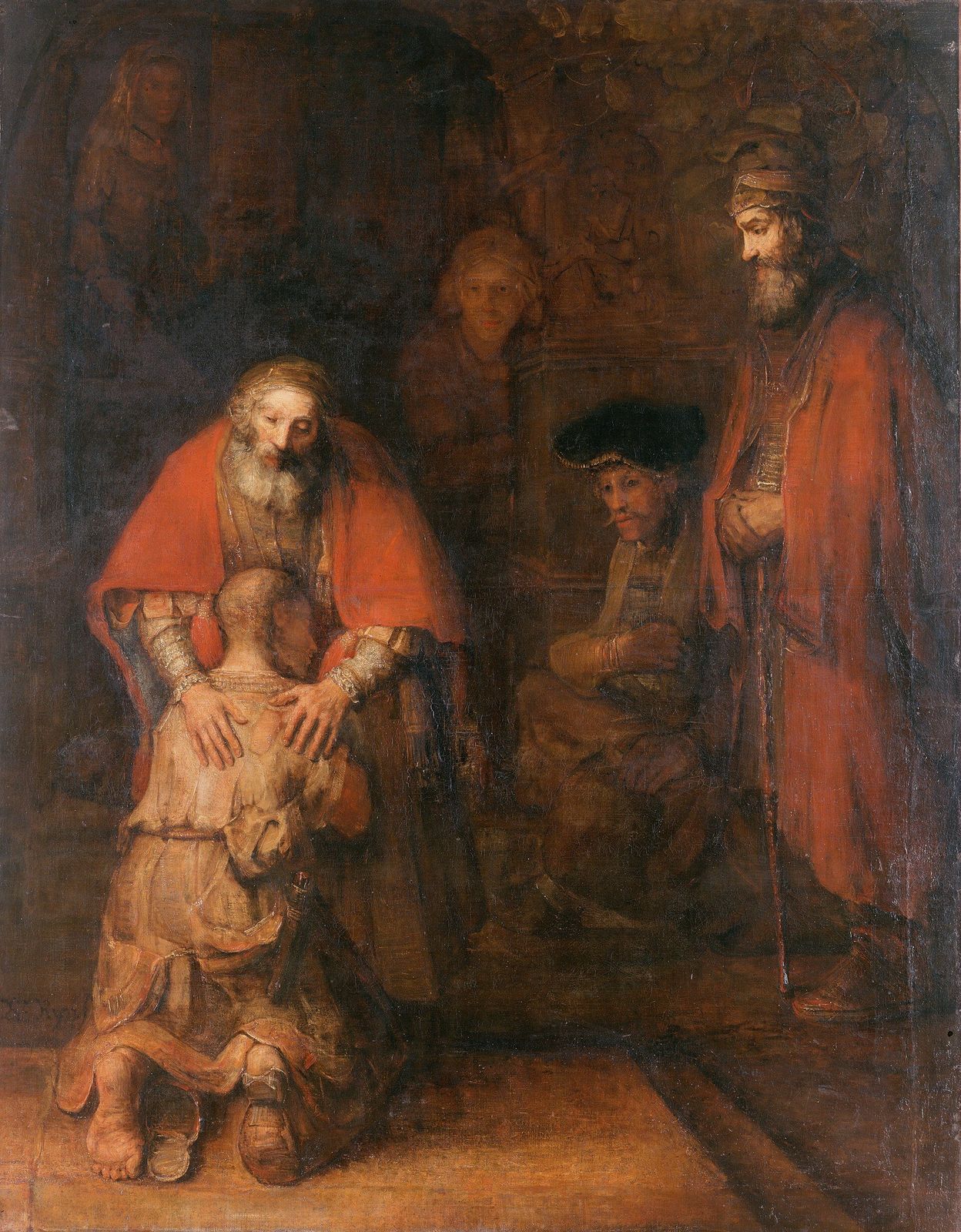 The Return of the Prodigal Son label QS:Lit,"Ritorno del figliol prodigo" label QS:Lfr,"Le Retour du fils prodigue" labe, painting by Rembrandt