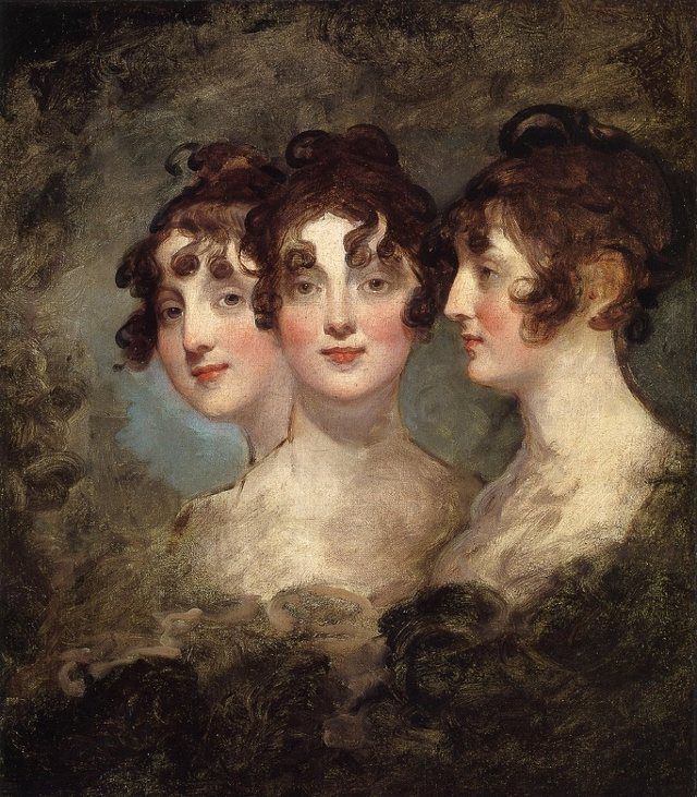 Elizabeth Patterson Bonaparte: Triple portrait of Elizabeth Patterson (a.k.a. "Betsy Bonaparte")