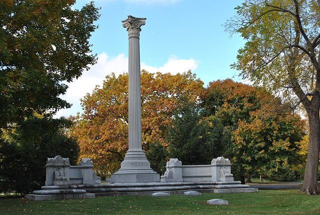 George Pullman tomb by Gerald Farinas: Tomb of George Pullman at Graceland Cemetery in Chicago, Illinois.