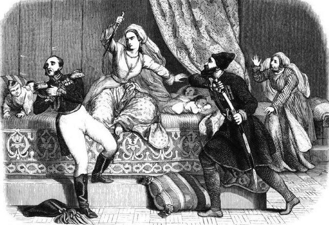 Arrest of the Queen of Georgia (Geoffroy, 1845)-1: Arrest of Maria, Queen of Georgia, in 1801 (Geoffroy, 1845)