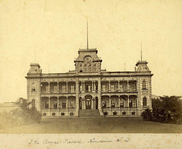 Iolani Palace in 1885: Iolani Palace in 1885.