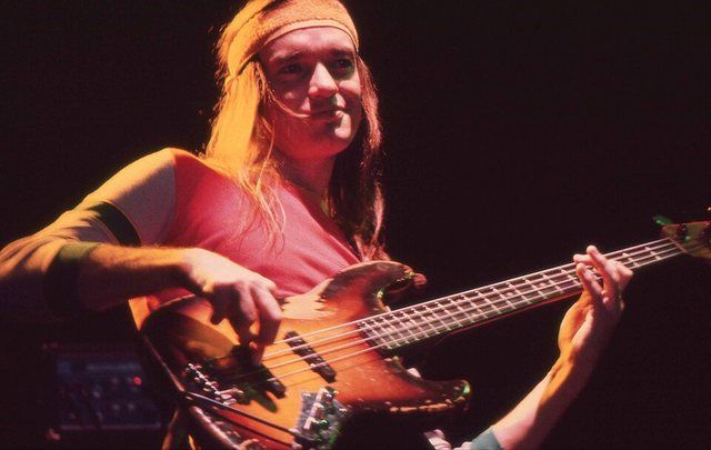 Jaco Pastorius: Jaco Pastorius with bass 1980