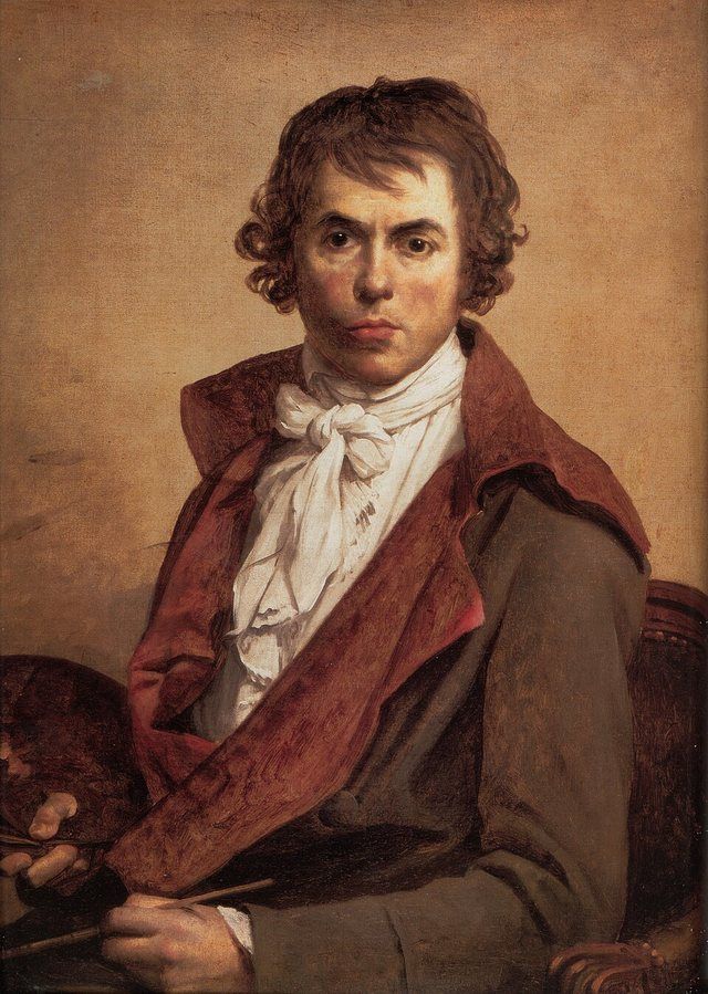 Jacques-Louis David: French: Portrait de l'artiste Self-portraittitle QS:P1476,fr:"Portrait de l'artiste "label QS:Lfr,"Portrait de l'artiste