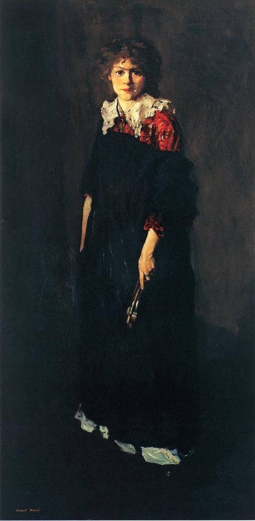 Josephine Hopper: The Art Student, 1906. Portrait of Miss Josephine Nivision, later known as Jo Hopper, by Robert Henri.
