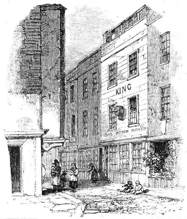 Cock Lane ghost: Cock Lane as seen in MEMOIRS OF EXTRAORDINARY POPULAR DELUSIONS AND THE Madness of Crowds, 1852