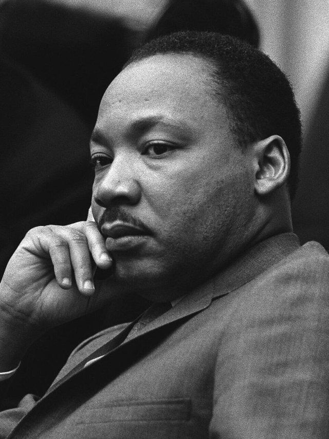 Martin Luther King Jr.: Martin Luther King, Jr. and Lyndon Johnson (cropped)