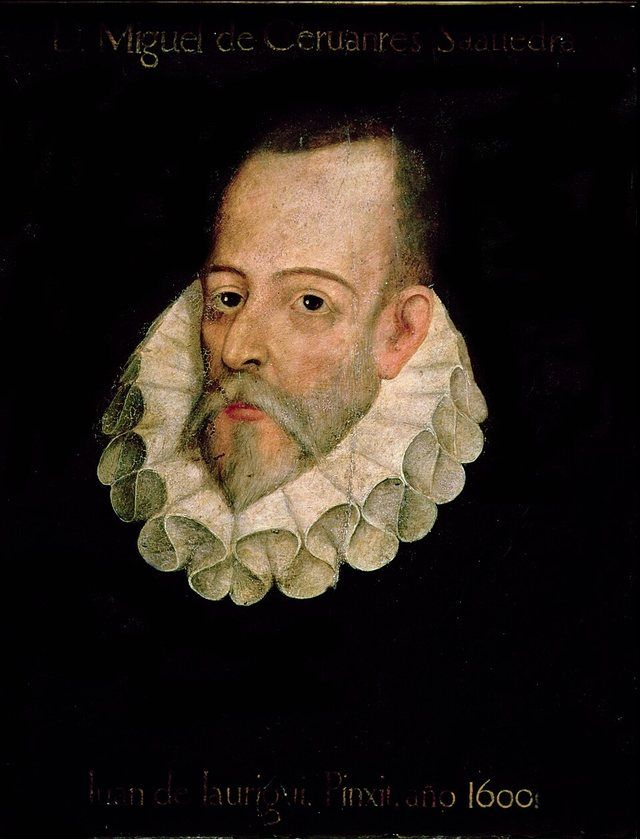 Miguel de Cervantes: Portrait of Miguel de Cervantes Saavedra commonly said to be that which, according to the prologue to Cervantes' "Exemplary Novels", was painted by Juan de Jáu
