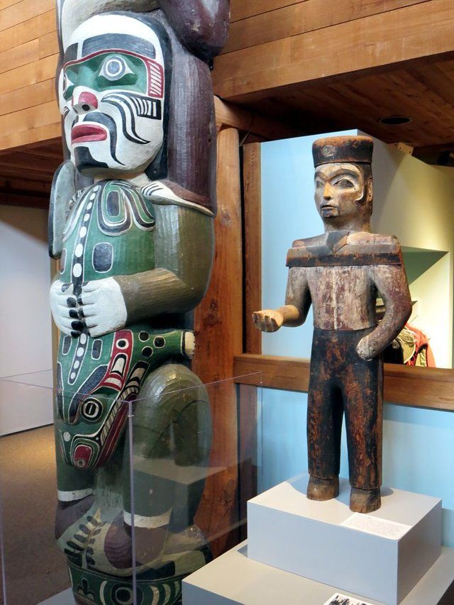 U'mista Cultural Centre (9413864866): In the late 1800s this figure currently at the U'mista Cultural Centre in Alert Bay, British Columbia, Canada, would have welcomed guests to p