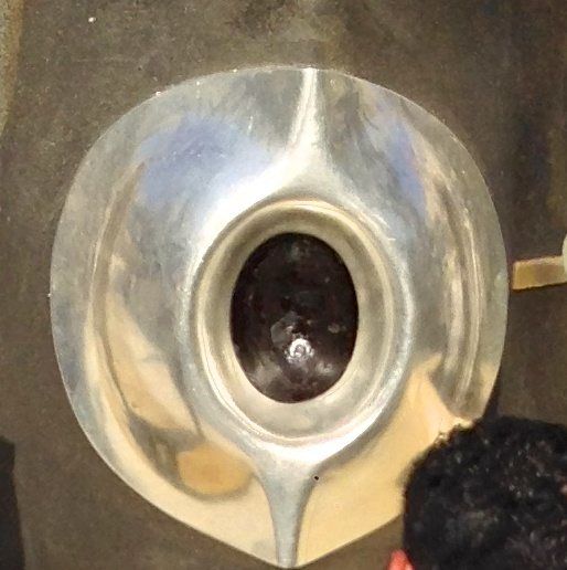 The Blackstone: A close up of the Blackstone on the corner of the Kaba