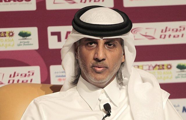 Sheikh Hamad bin Khalifa bin Ahmed Al Thani: Qatar Football Association President Sheikh Hamad bin Khalifa bin Ahmed Al Thani during the season opening ceremony of the Qatar Stars