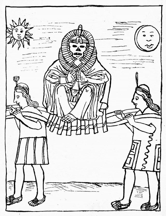 Inca Mummy: Illustration from the book El primer nueva corónica y buen gobierno