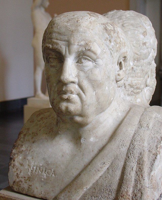 Seneca the Younger: Duble herma of Socrates and Seneca Antikensammlung Berlin 07