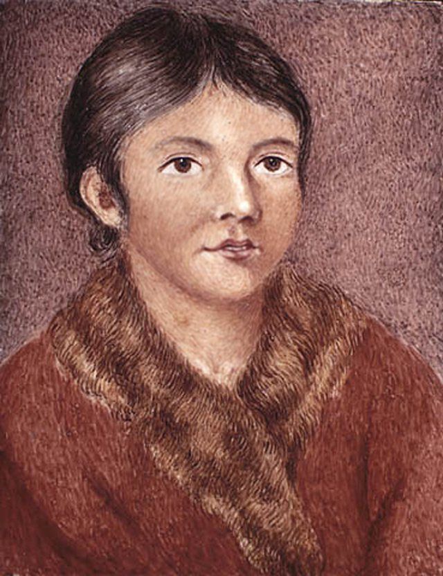 Demasduit: Description: Demasduit (1819)DESCRIPTION: Portrait of Demasduit (Mary March) 1819 watercolour on ivory USE/REPRODUCTION: Copyright: Expired Credit: Library and Archives