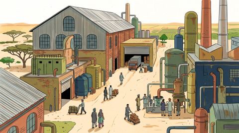 AI illustration: A pharmaceutical factory in Punjab, India, 2016