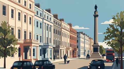 AI illustration: Carlton House Terrace, London