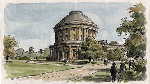 AI illustration: The rotunda of Ickworth House, Suffolk