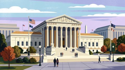 AI illustration: The Supreme Court of the United States building, Washington