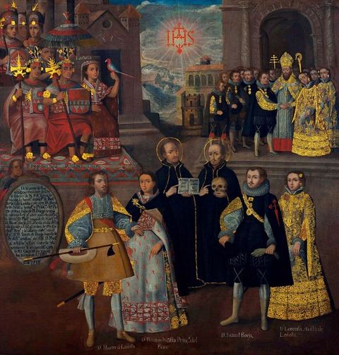Matrimonio de Martín de Loyola con doña Beatriz Ñusta, y de Don Juan Borja con Lorenza Ñusta: Matrimonio de Martín García Óñez de Loyola con la princesa inca Beatriz y de Juan de E