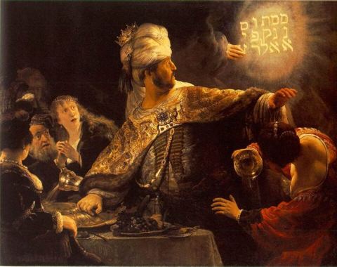 Belshazzar's Feast label QS:Lit,"Il festino di Baldassarre" label QS:Lfr,"Le Festin de Balthazar" label QS:Lpl,"Uczta Ba: Belshazzar's Feast label QS:Lit,"Il festino di Baldassarre