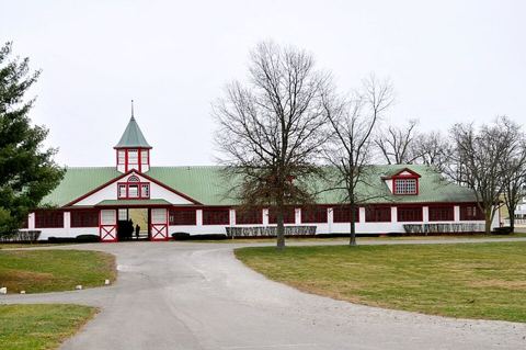 Calumet farm 2012: View of stables at Calumet Farm, Lexington, KY