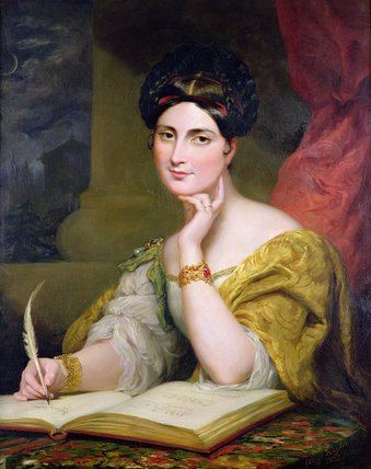 Caroline Norton: Caroline Norton (1808-77) society beauty and author by GH, Chatsworth Coll.