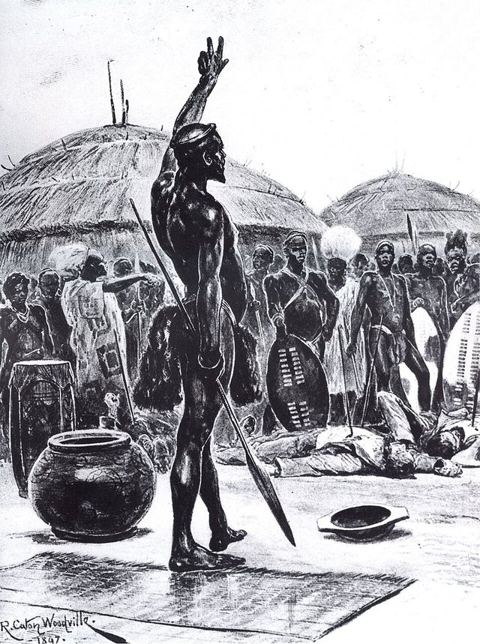 Dingane - 'Bulalani abathakathi' - 1897: Dingane got up and yelled "Bulalani abathakathi" ("kill the magicians") and the warrior immediately killed the Boer representatives. In rea