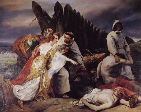 Vernet Edith discovering King Harold's corpse on the battle field of Hastings: Edith Swanneck discovering King Harold's corpse on the battle field of Hastings