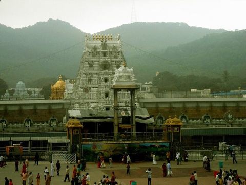 A View of Tirumala Venkateswara Temple: A View of Tirumala Venkateswara Temple, Andhra Pradesh