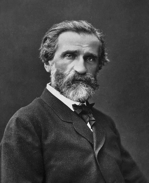 Giuseppe Verdi: Giuseppe Verdi by Ferdinand Mulnier BW