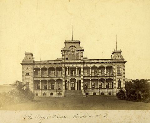 Iolani Palace in 1885: Iolani Palace in 1885.
