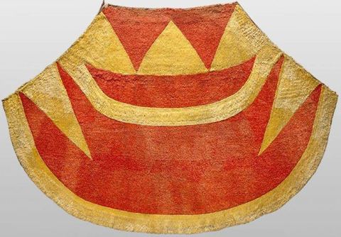 The ahu ula (feathered cloak) of Kalaniopuu: The ahu ula (feathered cloak) that chief Kalaniopuu gave to captain James Cook, on long-term loan from Te Papa Tongarewa (the national