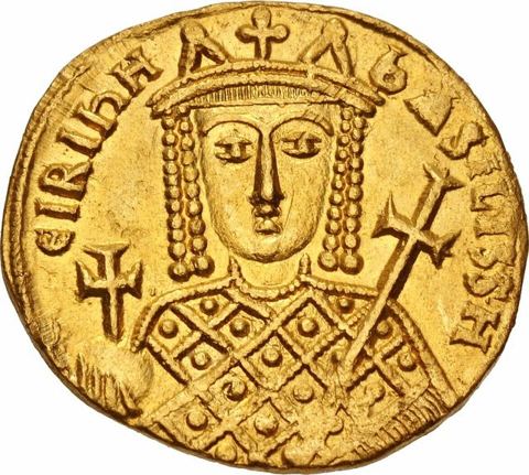 Irene of Athens: Irene solidus sb 1599 (obverse)