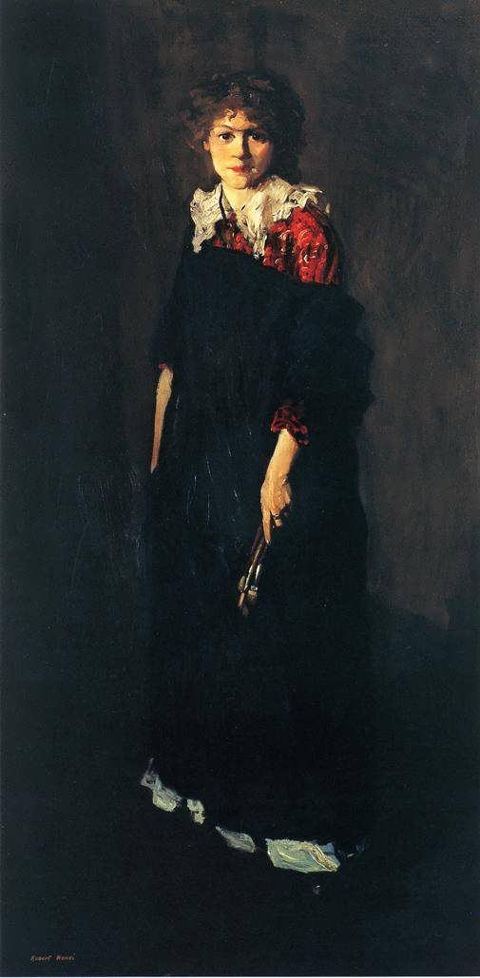 Josephine Hopper: The Art Student, 1906. Portrait of Miss Josephine Nivision, later known as Jo Hopper, by Robert Henri.