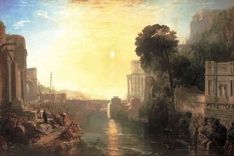 Dido building Carthage - JMW Turner: Dido building Carthage - JMW Turner (1815) oil painting