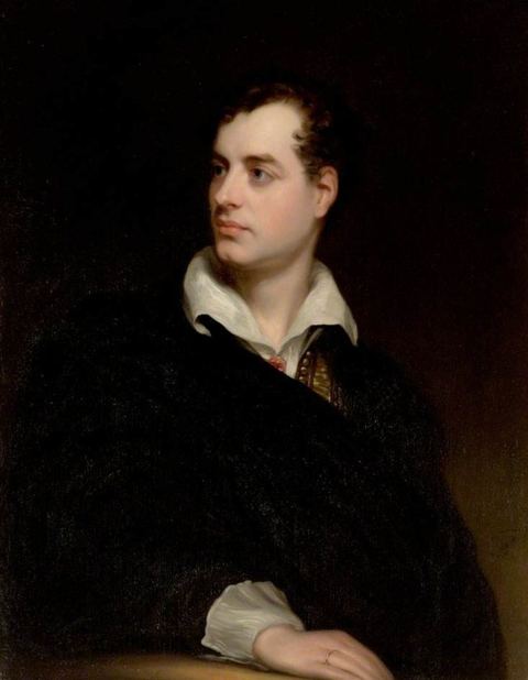 Lord Byron: Portrait of Lord Byron, British poet (1788–1824)label QS:Len,"Portrait of Lord Byron, British poet (1788–1824)"