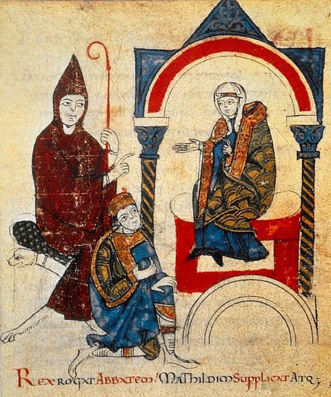 Matilda of Tuscany: Mathilde und Hugo von Cluny als Fürsprecher Heinrichs IV. (cropped)