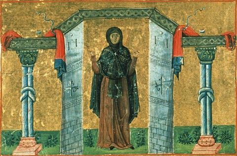 Melania the Younger: Melania the Younger, nun of Rome (Menologion of Basil II)