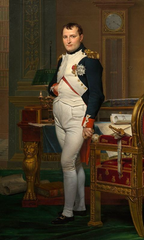 Napoleon: The Emperor Napoleon in His Study at the Tuileries label QS:Len,"The Emperor Napoleon in His Study at the Tuileries"labe