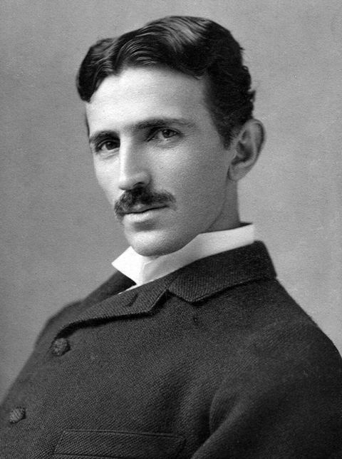 Nikola Tesla: A photograph image of Nikola Tesla (1856-1943) at age 34.